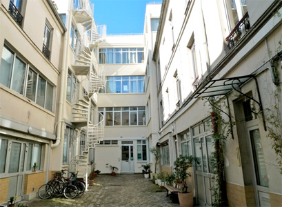 Cour intérieure du CMP rue de la Roquette