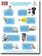 Affiche prévention des chutes "10 recommandations pour ne pas chuter"